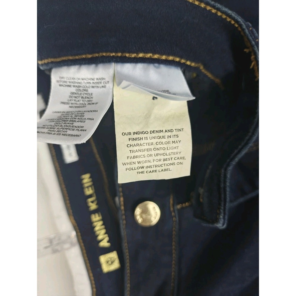 Anne Klein 18W High Rise Skinny Ankle Jeans Dark Indigo Stretch Denim Plus Size - Picture 13 of 13